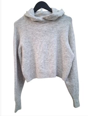 Artizia Little Moon Alpaca- Wool Cropped Hooded Sweater Womens Size XS
